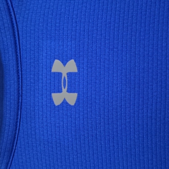 Under Armour Heat Gear Men's Large Loose Fit Blue Polo Shirt - Picture 7 of 7